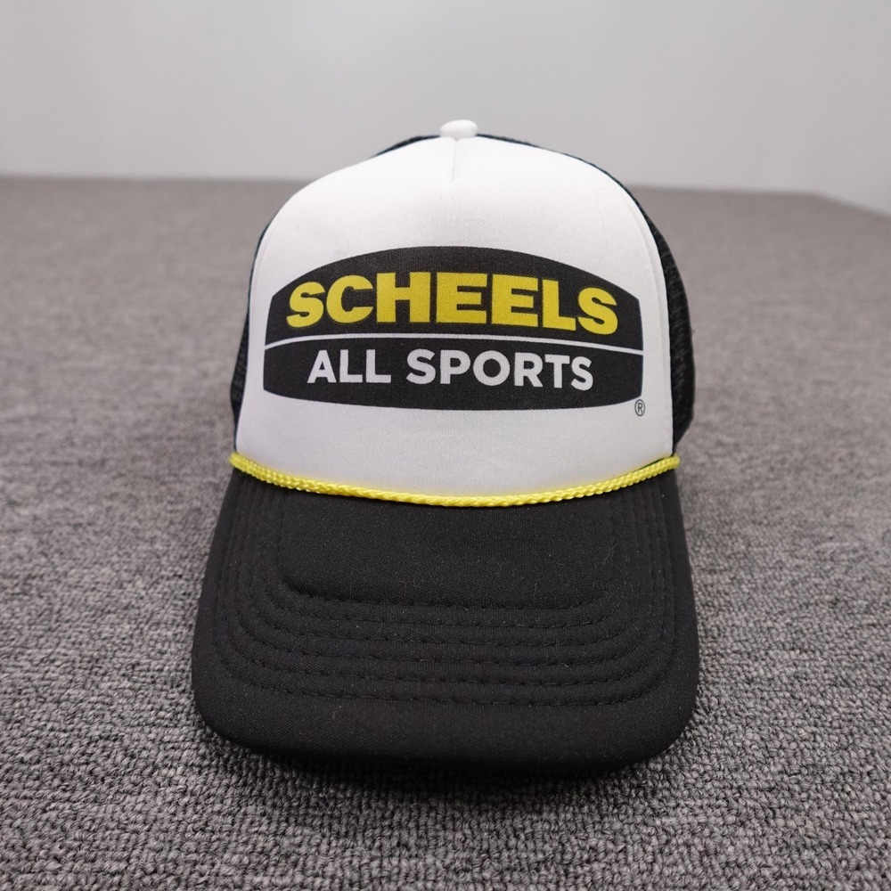 Outdoor Cap‎ Scheels All Sports Hat Cap Snap Back Mens One Size Black Trucker